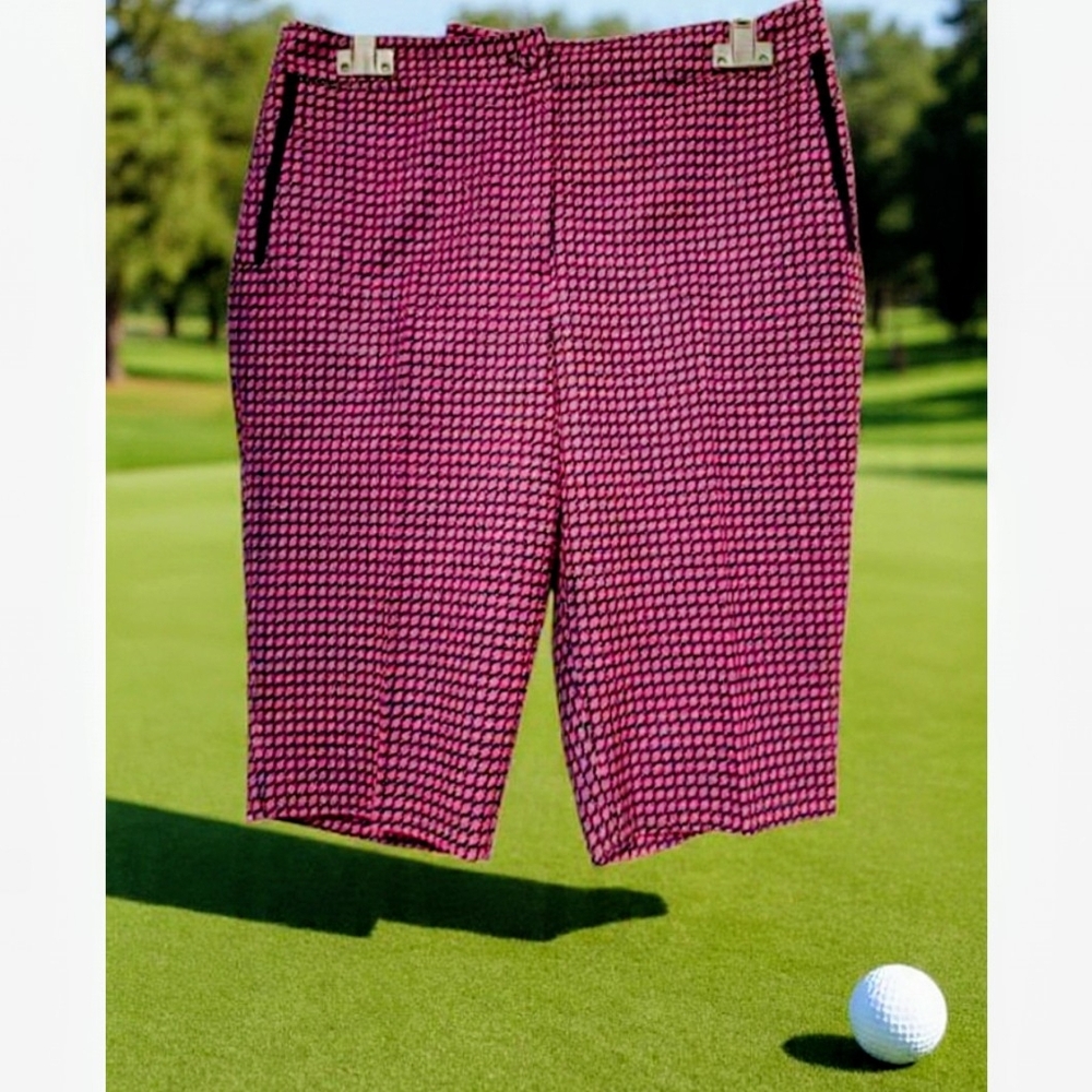 8⛳EP Pro | Shorts | Ep Pro Golf Vibrant Magenta Geometric Print Shorts